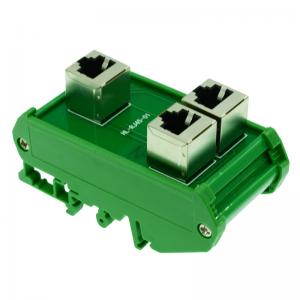 China RJ45 8P8C Female Jack  Extension Cable Adapter Splitter Buss Board Din Rail supplier