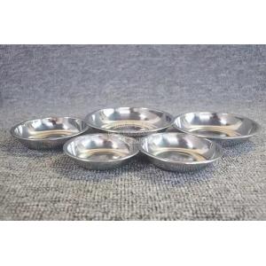 Restaurant unbreakable 12.5cm cheap round relish serving small dishes round shape stainless steel snack dish
