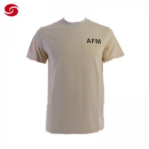 China AMF Long Printed Cotton Military Tactical Shirt Round Neck Polo T Shirt supplier