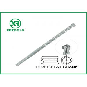 China Three Flats Shank Metric Masonry Drill Bits Zinc Plated With Auto Welded Tip supplier