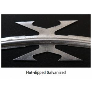 Hot Dipped Galvanized Razor Barbed Wire Rust Resistance Long Life For Protection