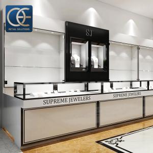 Locking Glass Countertop Jewelry Display Cases Cabinet Showcase Luxury