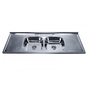 China Costa Rica  Hot Sale 15050D Double drainer double bowl industrial sink kitchen sink  2 bowl supplier