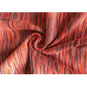 China melange Weft Knitted Fabric Polyester Spandex Yarn Dyed Fabric For Sportswear supplier