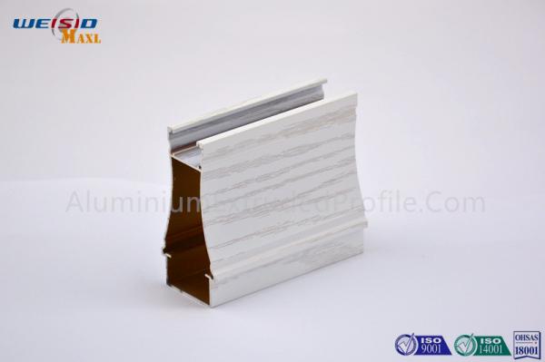 Industrial White Wood Grain Aluminium Profiles For Windows And Doors