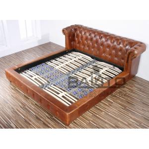 classical old style antique leather bed furniture