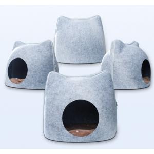 Natural Wool Cat Cave Bed Eco-Friendly 40 Cm Cat Cave For Cats & Kittens