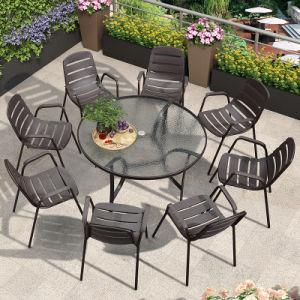 Outside Rattan Garden Table And Chairs Polyester 3 Piece Wicker Patio Set