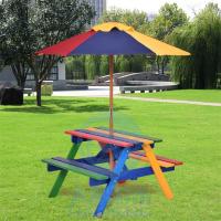 China Multicolor Swimming Pool Accessories Non Toxic 4 Seat Kids Picnic Table Bench Set on sale
