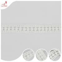 China Bilateral Mesh Lace Trimmings 100% Cotton Lace Ribbon 1.4cm For Textiles Sofa on sale
