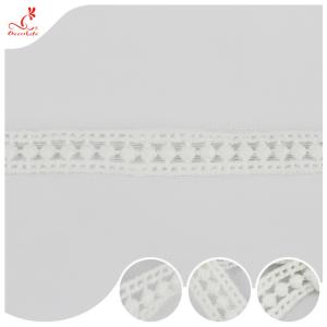China Bilateral Mesh Lace Trimmings 100% Cotton Lace Ribbon 1.4cm For Textiles Sofa supplier