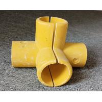 China 50mm Round Tube Fiberglass FRP Handrail Fitting Elbow Base Tee Four Way Connector on sale