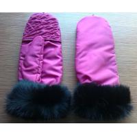 China Lady  dress gloves, fabric gloves, fashion style, rabbit fur gloves on sale
