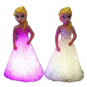 Mini Custom Elsa Anna Sofia LED Colorful Lights Gradient Crystal Night Lamp Princess Christmas Holiday