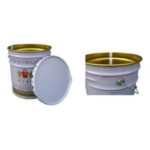 Gold Phenolic Lined Chemicals Metal Bucket With Lid