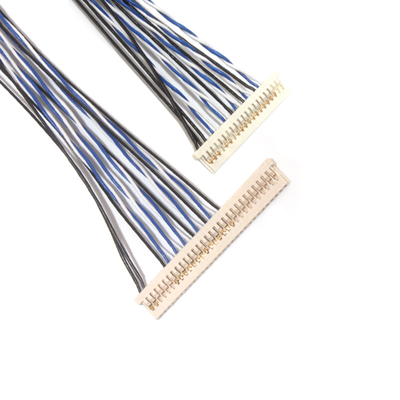 1.25mm pin pitch Lcd Lvds Cable HRS DF14-20S-1.25C TO DF14-30S-1.25C