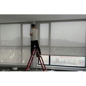 China Automatic Battery Operated Motorized Blackout Zebra Roller Blinds Curtains For Windows Zigbee APP wholesale