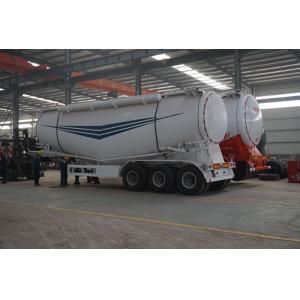 China Titan 3 Axles Cement Semi Trailer , cement silo for bulk truck loading , A new type of sand storage silo trailer supplier