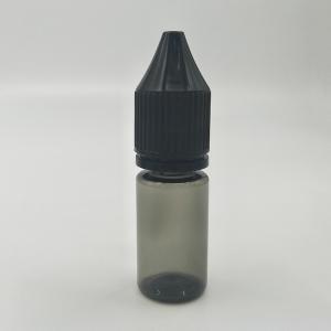 10 ml Clear Pet Plastic Bottles With White/Black Tamper Evident Cap