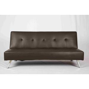 China Living Room Leather Pull Out Couch Plating Feet Ergonomic For Saving Space supplier
