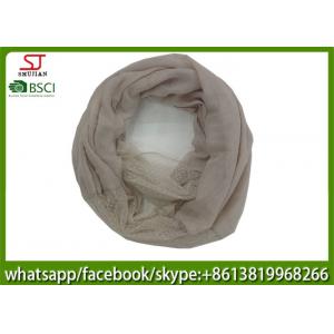 China factory direct supply embroider lace joint hin scarf  70*180cm 20%Cotton 80%Polyester neckerchief snoody