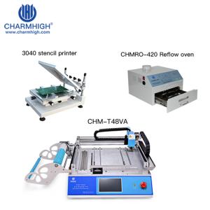 China SMTの生産ライン:CHM-T48VAは機械を+高精度3040のステンシル プリンター+ CHMRO-420退潮のオーブン、PC選び、置く wholesale