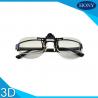 China Clip On Plastic Circular Polarized 3D Glasses Scratch Proof For Movies wholesale