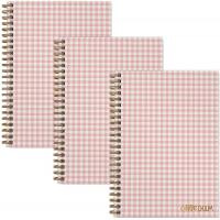 China Pink A5 Spiral Bound Lined Notebook on sale