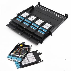 High Density Fiber Optical Patch Panel 19 Inch 1U MPO MTP-LC 24F 10G 40G