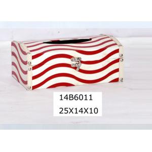 PU Leather Printing US Style MDF Wooden Tissue Box