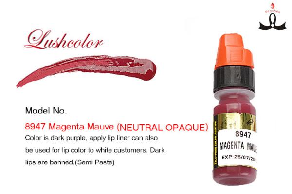 Natural Magenta Mauve Lip Color Permanent Makeup Lip Pigment for White Skin