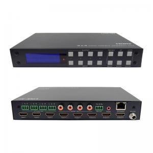 China 4x4 HDMI Matrix Analog And SPDIF Audio Extraction 4K TCP/IP Web GUI Control supplier