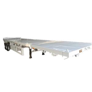 China Flat Bed Semi Trailer Fuwa Axle Standard Shipping Container Flat Bed Semi Trailer supplier