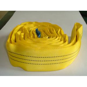 China 3T High Tenacity Polyester Yellow Soft Round Sling , Cargo Lifting Slings supplier
