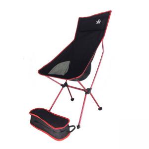 Recliner Type Foldable Camping Chair , Large Aluminum Folding Chairs With Pillow