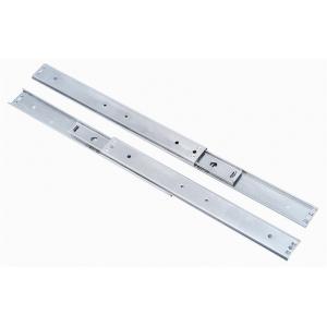 China steel simple 12 Inch Keyboard Side Mount Drawer Slides Telescopic , dual Layer supplier