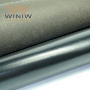 China Black Glaze Polyester Leather Look Fabric for Belts sew and cut supplier