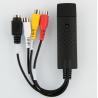 Black Cable Cubby Box , One Way USB Video Single Channel AV Signal Capture Data