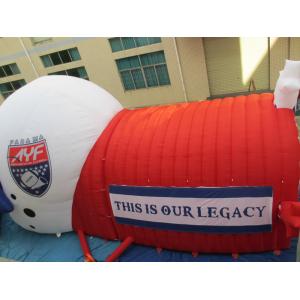 China customized printed inflatable football helmet tunnel,inflatable entrance tunnel supplier