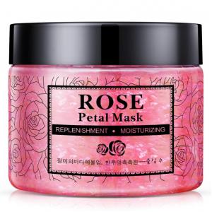 Rose Gel Petal Sleeping Face Mask Whitening For Replenishment / Moisturizing