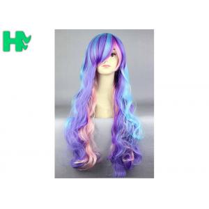 Colorful Curly Natural Looking Synthetic Wigs Women Non Flammable