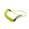 China Light Green Spring Flexible Coil Lanyard With Carabiner & Wrist Loop wholesale