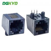 China DGKYD57221166IWA1DB4 RJ11 Ethernet connector fully plastic without light 6P6C black communication interface PBT on sale