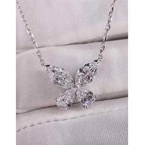 Butterfly Lab Created Diamond Pendant Necklace Lab Diamond Jewelry Setting Pendant