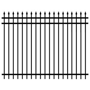 China Home Garden Decorative Black Wrought Iron Fence Panels Tubular Steel Fence supplier