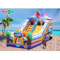 China Inflatable Shark Slide Commercial Inflatable Bouncer Slide Cartoon Inflatable Bounce House Kids Jumping Slide on sale