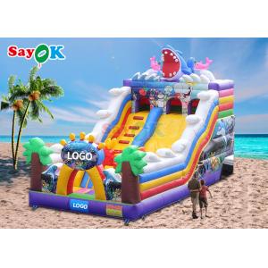 Inflatable Shark Slide Commercial Inflatable Bouncer Slide Cartoon Inflatable Bounce House Kids Jumping Slide