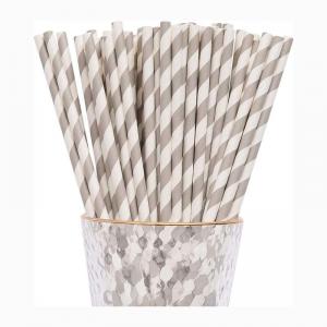 Paper Wood Compostable Bubble Tea Straws , Disposable Boba Paper Straw