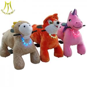 China Hansel used coin operated stuffed animal toy ride electric ride on toy unicorn supplier