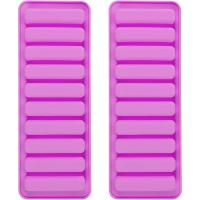 China Ice Cube Trays 2 Pcs Ice Cube Moulds With No-Spill Removable Lid, Easy-Release Silicone And Flexible Ice Trays Strip on sale